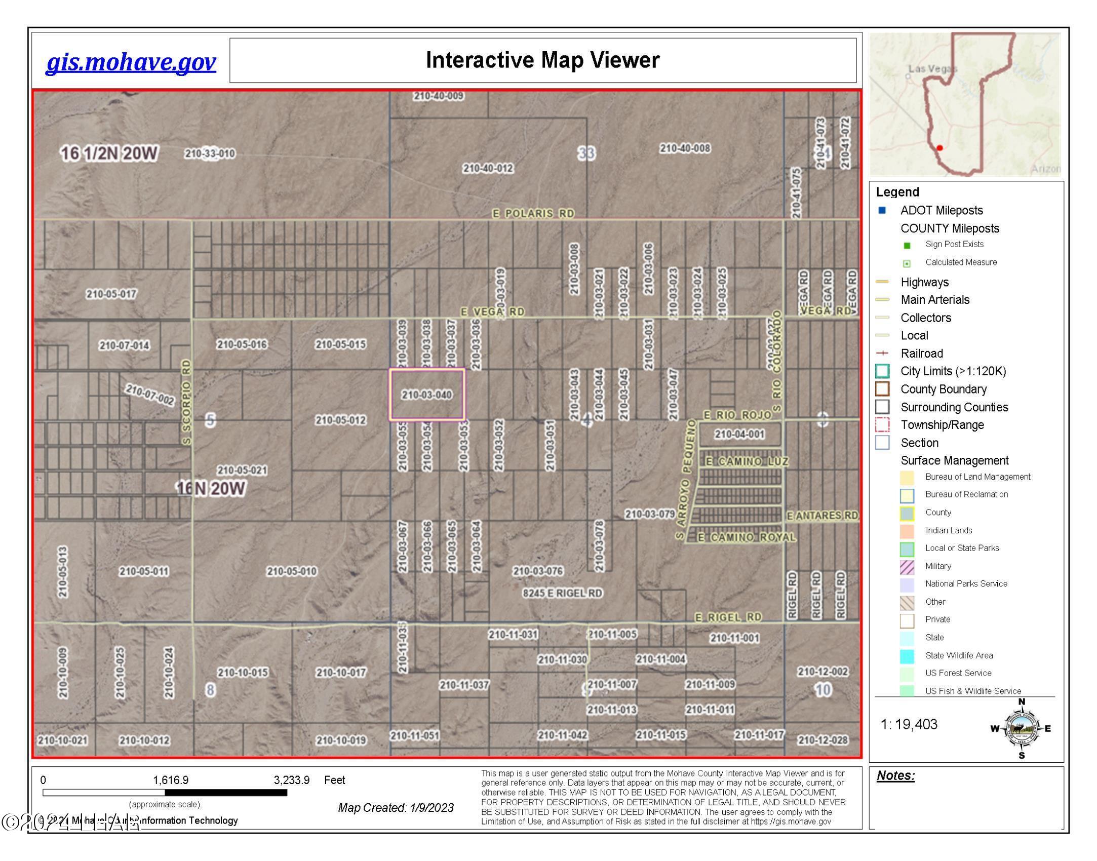 Lot 49-51 Rio Vista Topock, AZ 86436 - Photo 9 of 11 Expanded GIS View of Lot Parcel