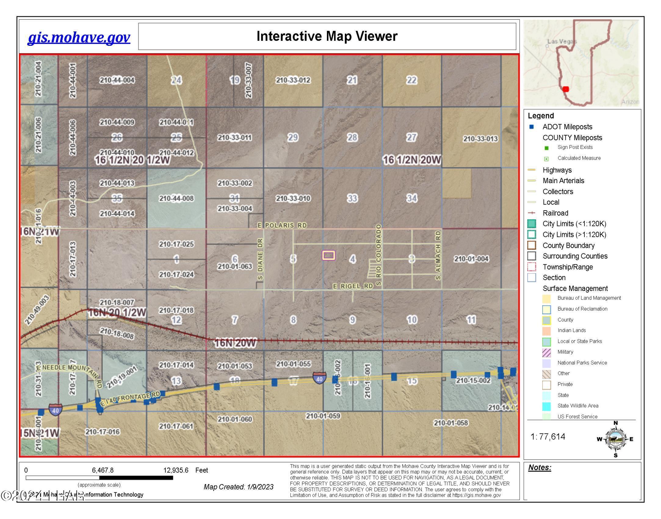 Lot 49-51 Rio Vista Topock, AZ 86436 - Photo 10 of 11 Expanded GIS View of Lot Parcel