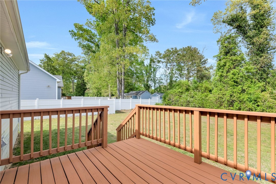 9925 Reymet Court Richmond, VA 23237 - Photo 25 of 30 a view of balcony with wooden floor