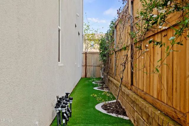 a view of a building with sitting area