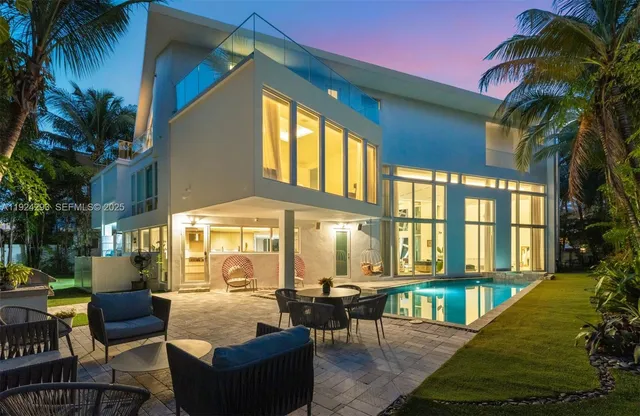 a outdoor living space with furniture and a patio