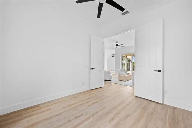 an empty room with a window