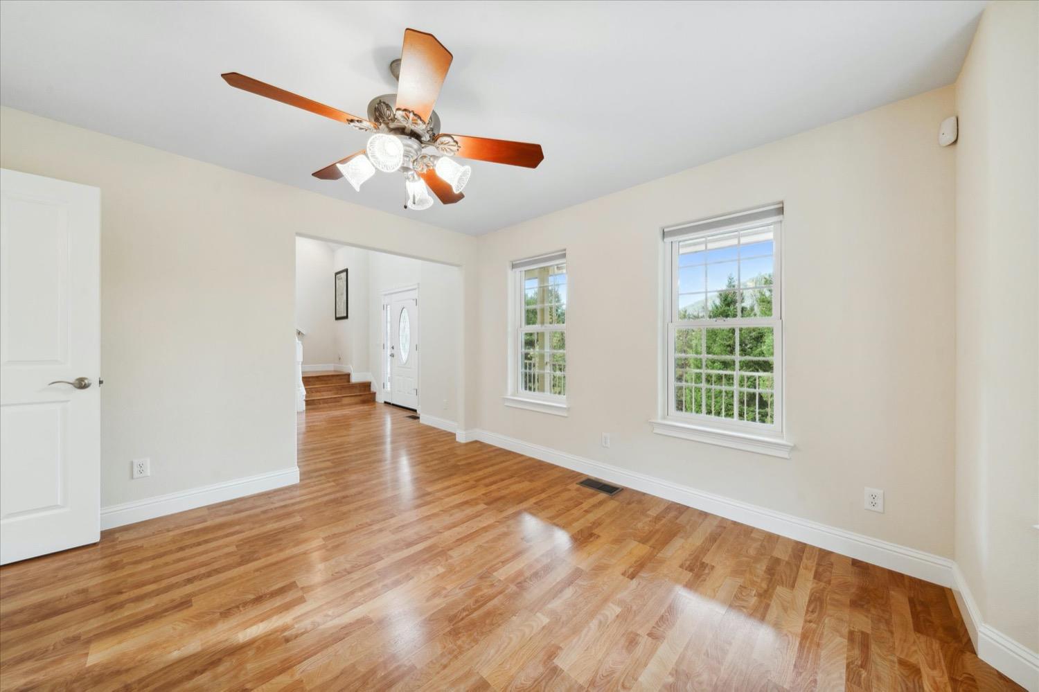 2995 Goose Ranch Road Lewiston, CA 96052 - Photo 15 of 87 a view of an empty room with wooden floor and a window