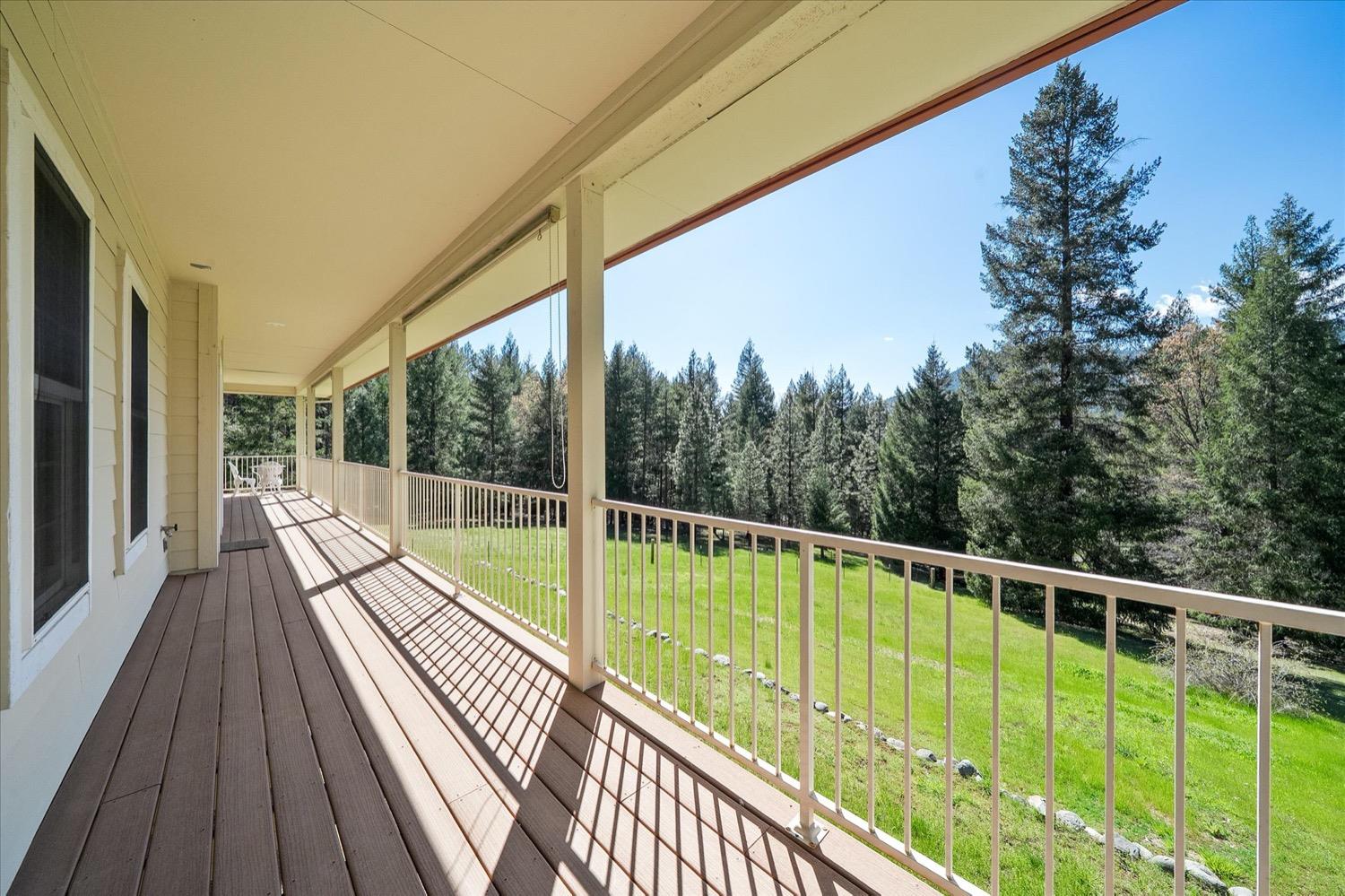 2995 Goose Ranch Road Lewiston, CA 96052 - Photo 64 of 87 a view of balcony with wooden floor and fence