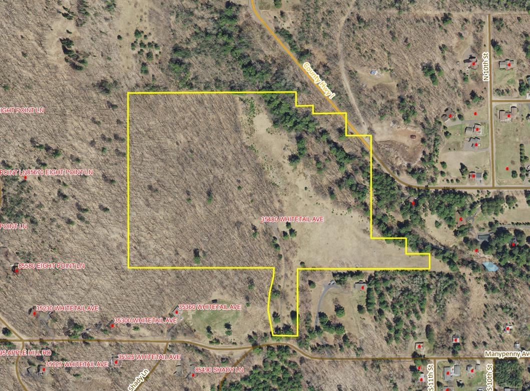 35480 Whitetail Avenue Bayfield, WI 54814 - Photo 7 of 47 Map of property location with property parcel outlined