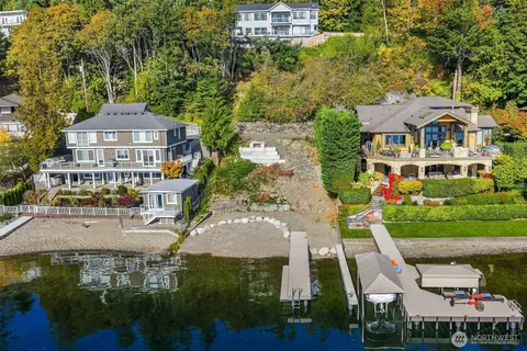 a aerial view of a house