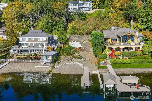 a aerial view of a house
