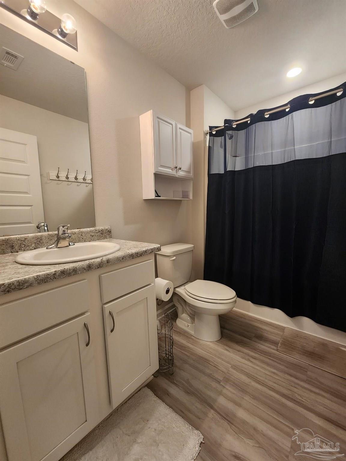 5379 Peach Drive Pace, FL 32571 - Photo 12 of 23 a bathroom with a sink a toilet and vanity