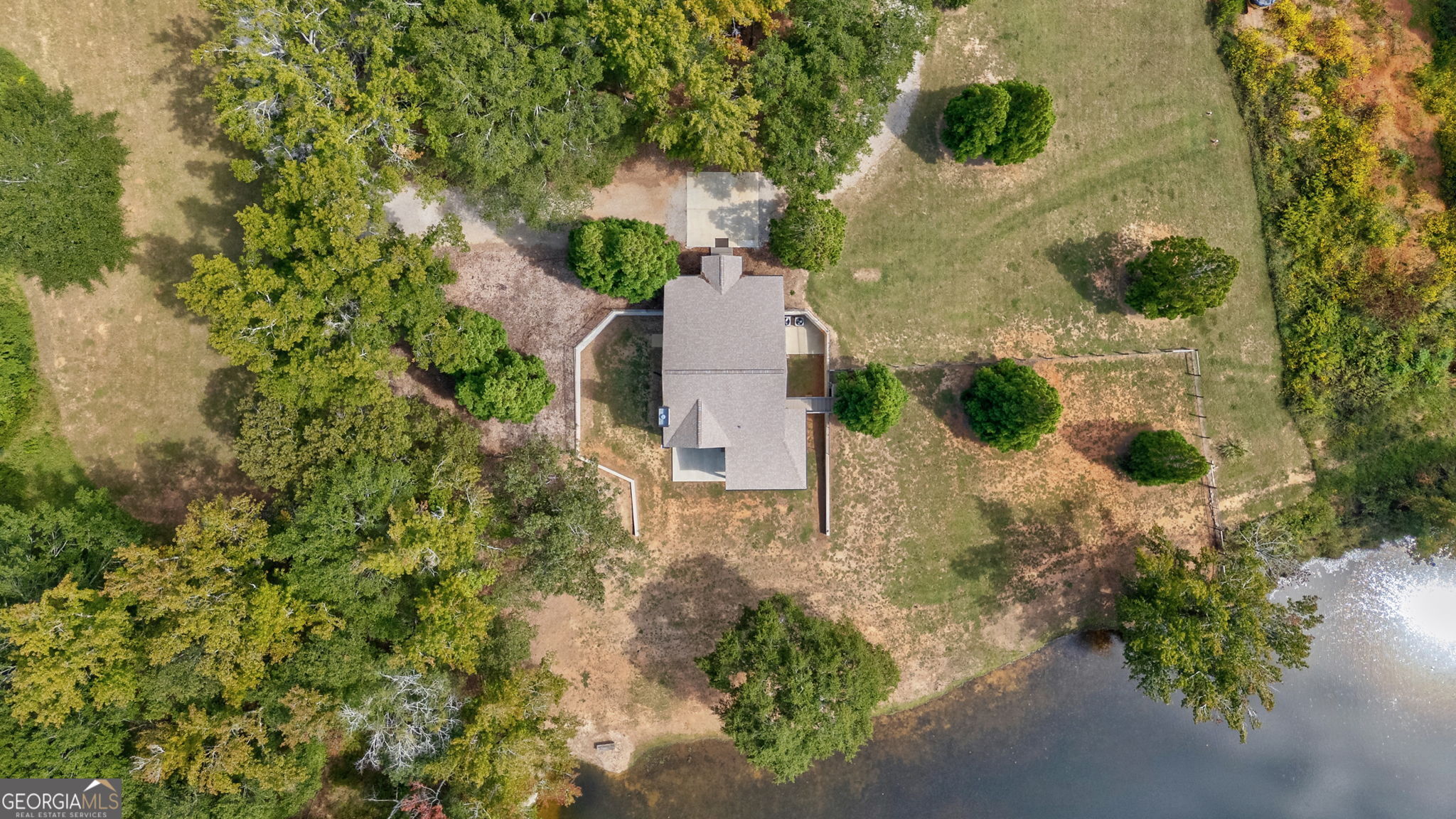 1364 Old Bishop Road Bishop, GA 30621 - Photo 54 of 62 an aerial view of a house with a yard and garden