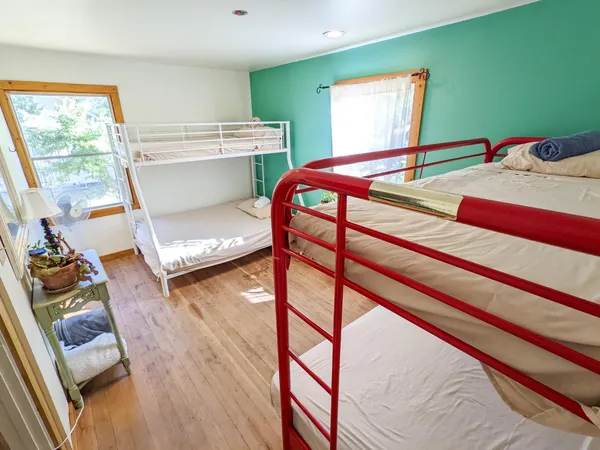 a room with chairs and stairs