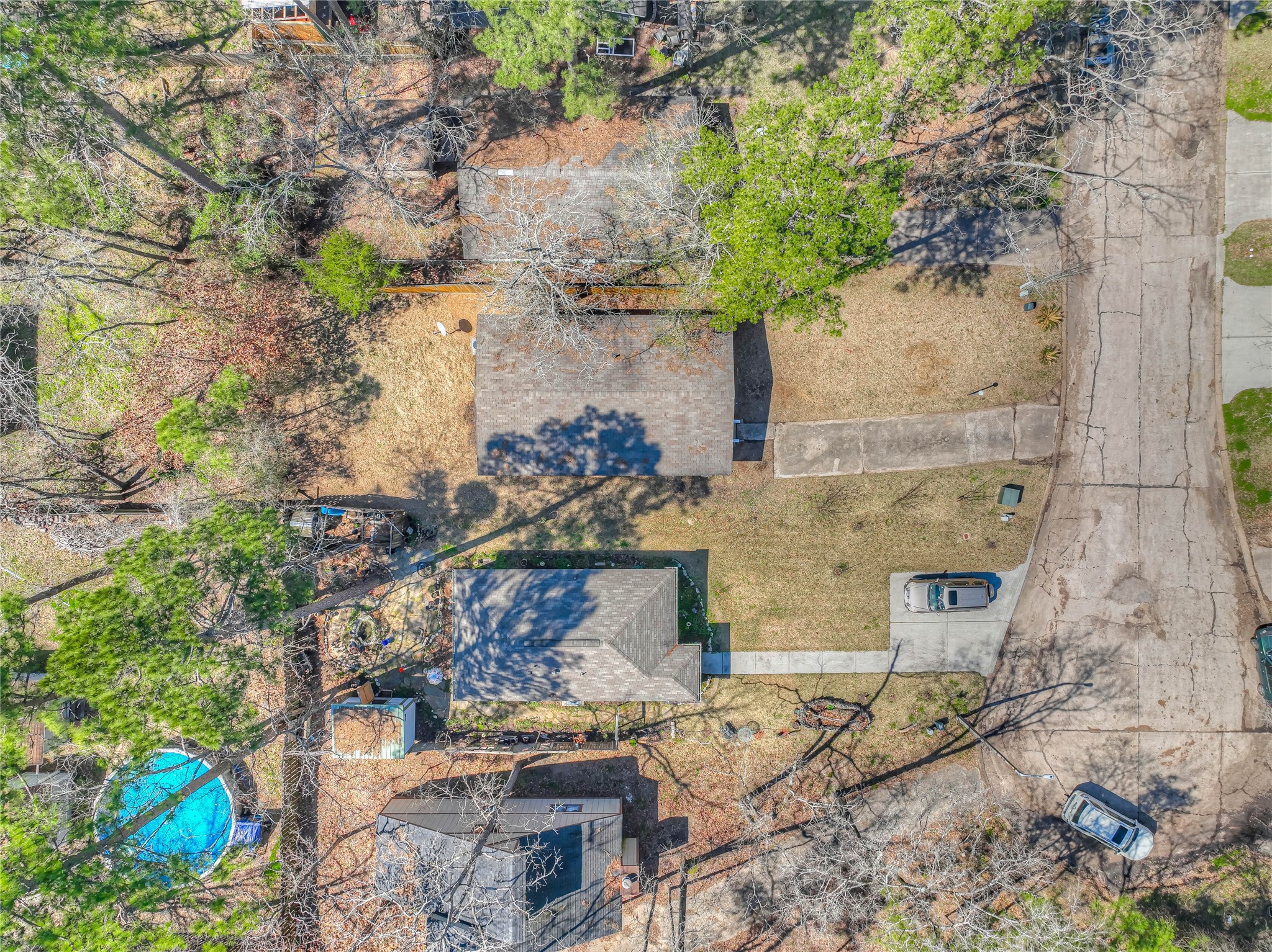 28609 Netawake Court Point Blank, TX 77364 - Photo 26 of 32 a aerial view of a house with a yard