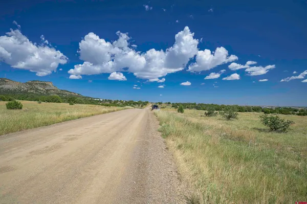 a view of a lake with a city