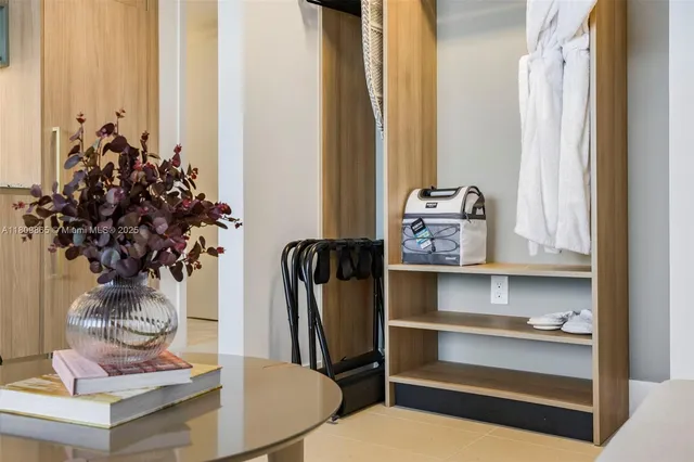 a view of a swimming pool and an outdoor seating