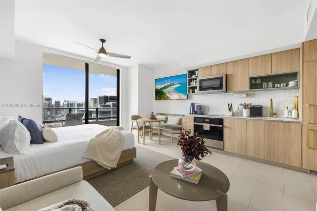 a view of a city with tall buildings