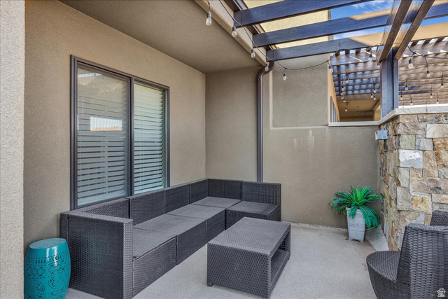 4796 Winged Foot Drive St. George, UT 84770 - Photo 17 of 33 View of patio / terrace featuring outdoor furniture and a pergola