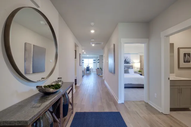 wooden floor in a kitchen