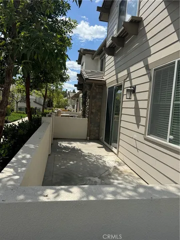 a view of a porch with a yard