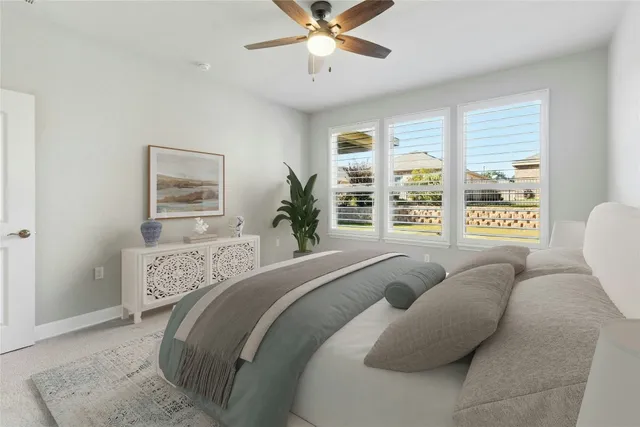 a bed room with a bed and a couch