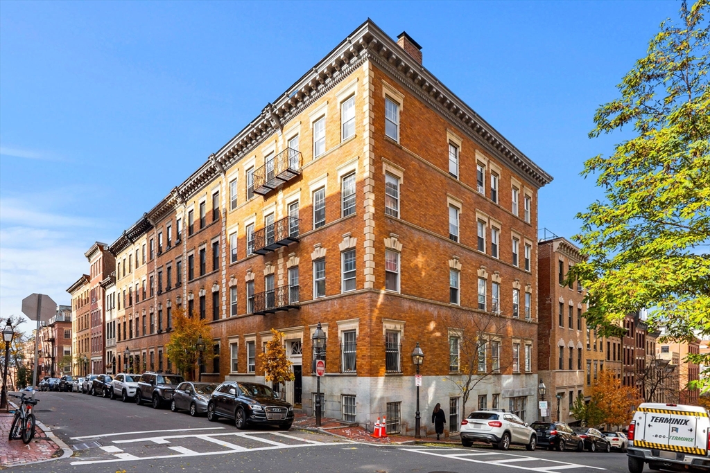 a front view of a building