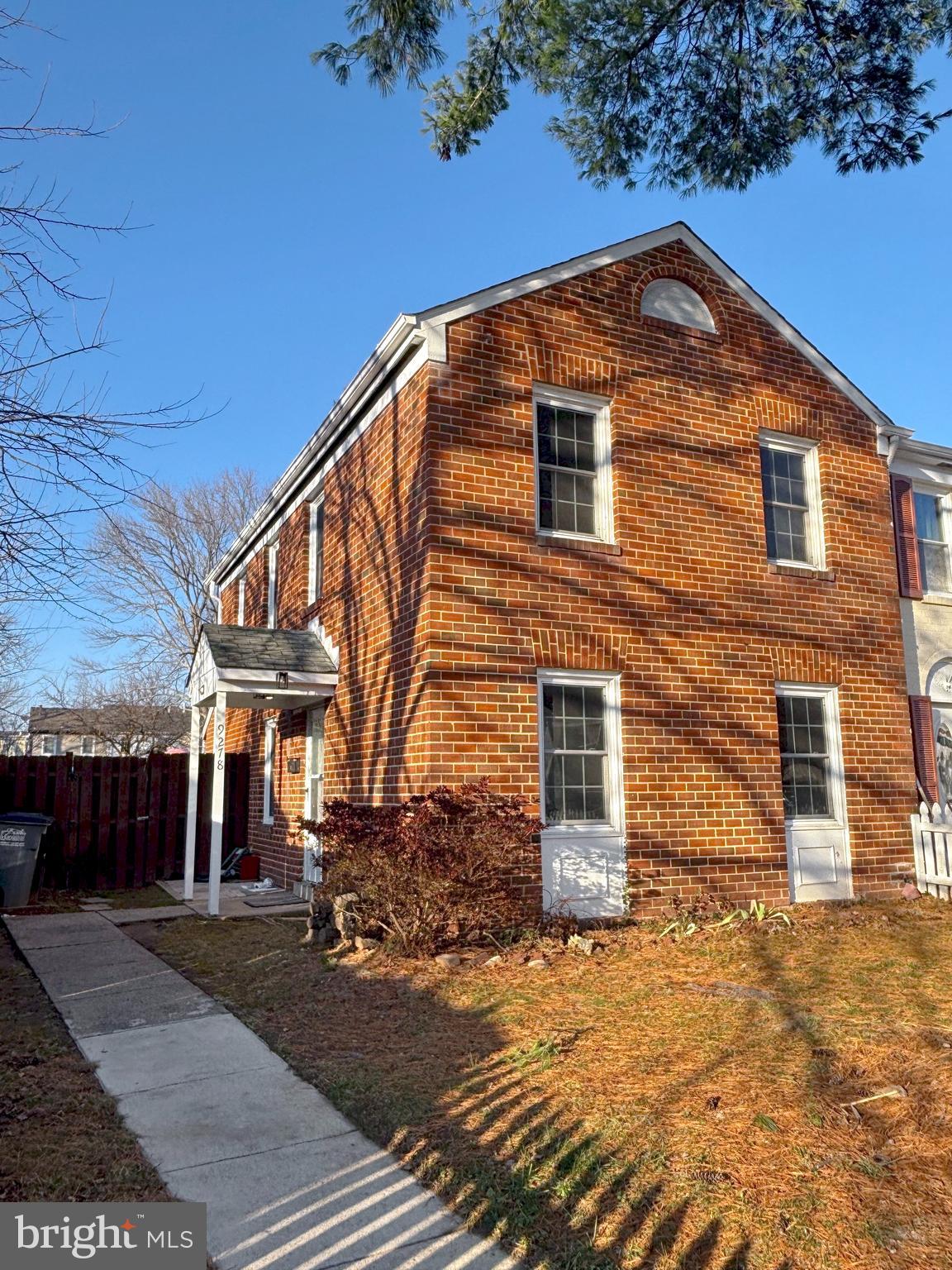 a front view of a house