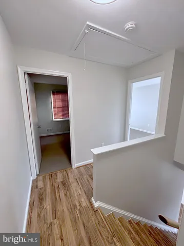 a view of a hallway in a room