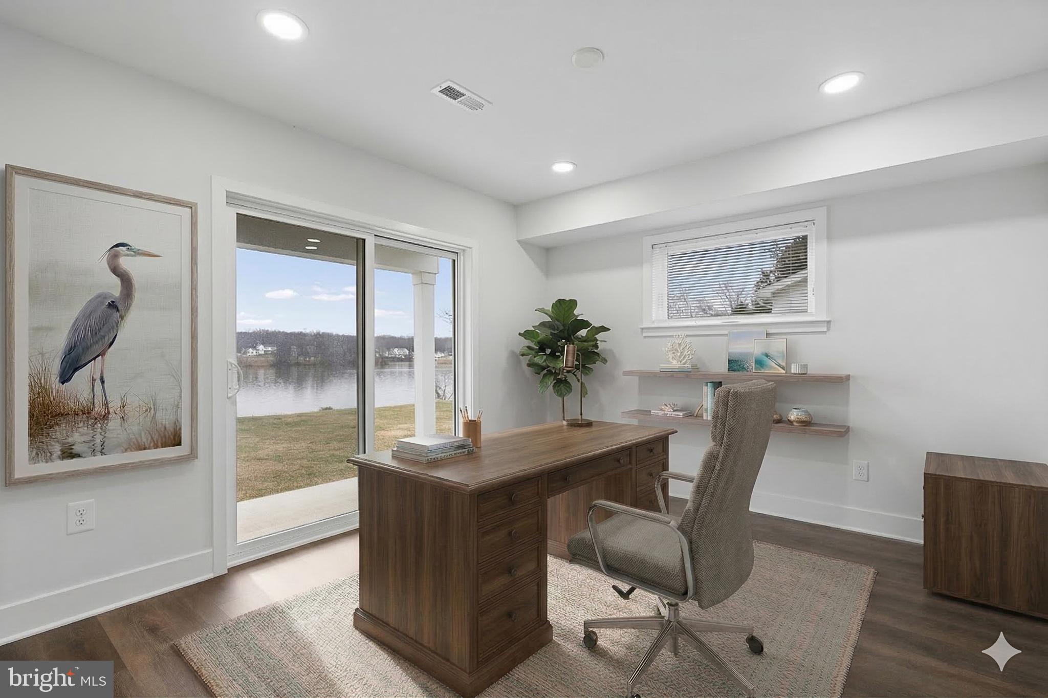 11030 Bird River Grove Road White Marsh, MD 21162 - Photo 12 of 60 Virtually staged home office/main level bedroom