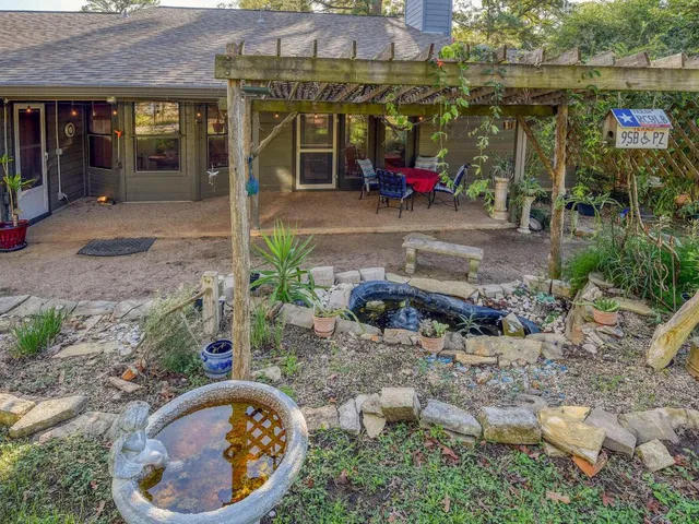 a view of a forest with trees