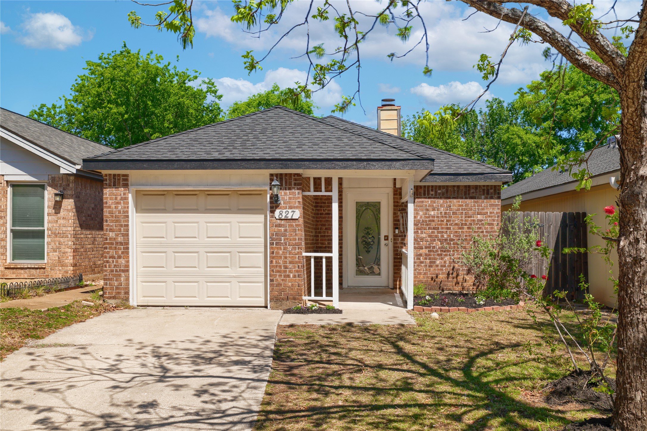a front view of a house