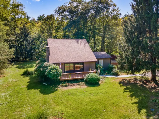 a aerial view of a house