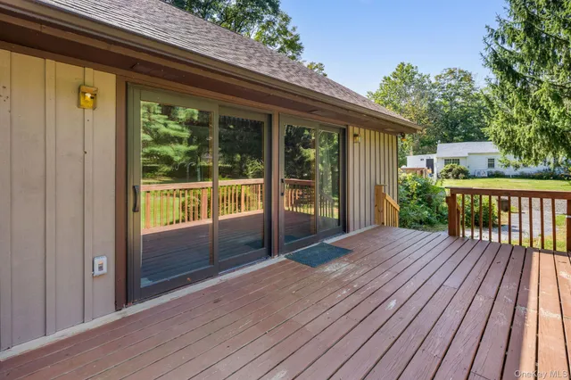a view of porch with seating space