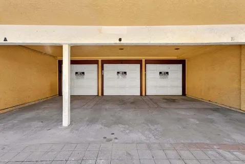 a view of a garage