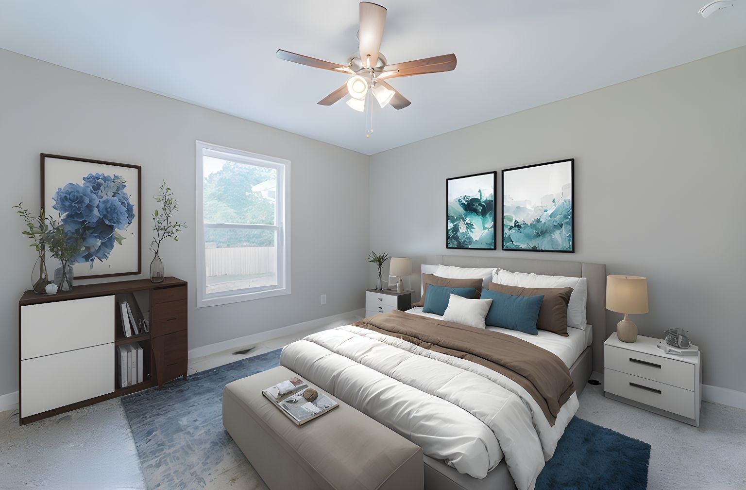 341 Wiseman Road Tullahoma, TN 37388 - Photo 17 of 21 a bedroom with a large bed and a window