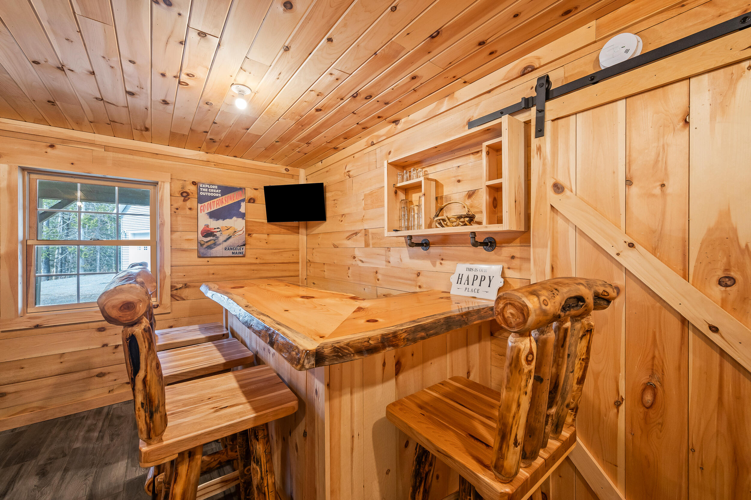 183 Camp Waya Awi Road Dallas Plt, ME 04970 - Photo 30 of 43 Basement Family Room