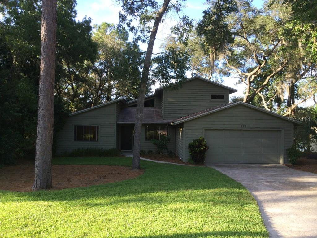 278 Main Road Lake Mary, FL 32746 - Photo 1 of 1 Front view of 278 Main Road. Shaded with mature pine trees and large front yard. Newly sodded yard!