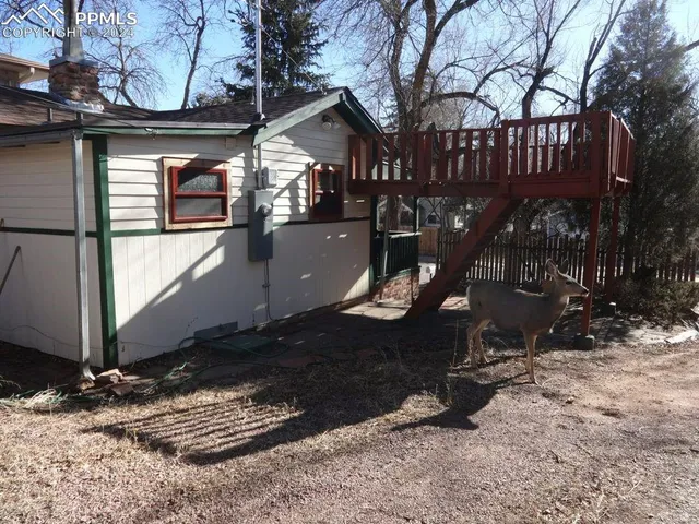 a view of outdoor space with seating