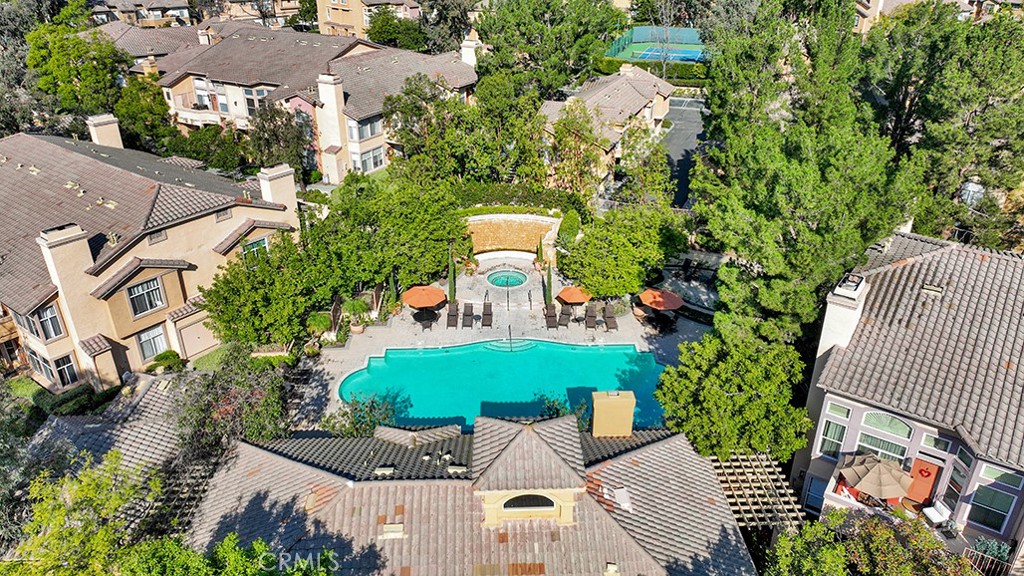 19431-57d Rue De Valore Lake Forest, CA 92610 - Photo 27 of 31 an aerial view of a house with garden space and street view