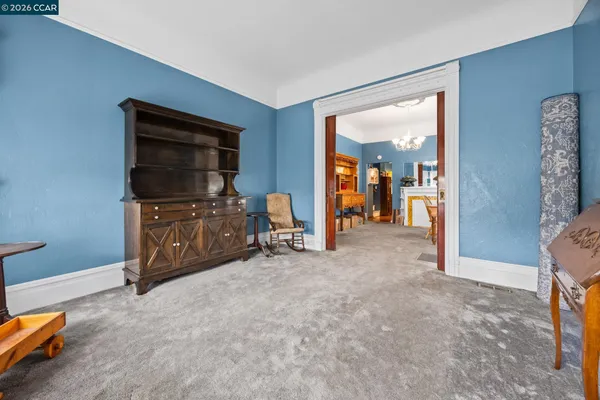 a view of livingroom with furniture and flat screen tv