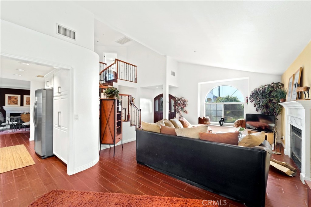 334 Rainbow Crest Road Fallbrook, CA 92028 - Photo 20 of 42 a living room with fireplace furniture and a large window