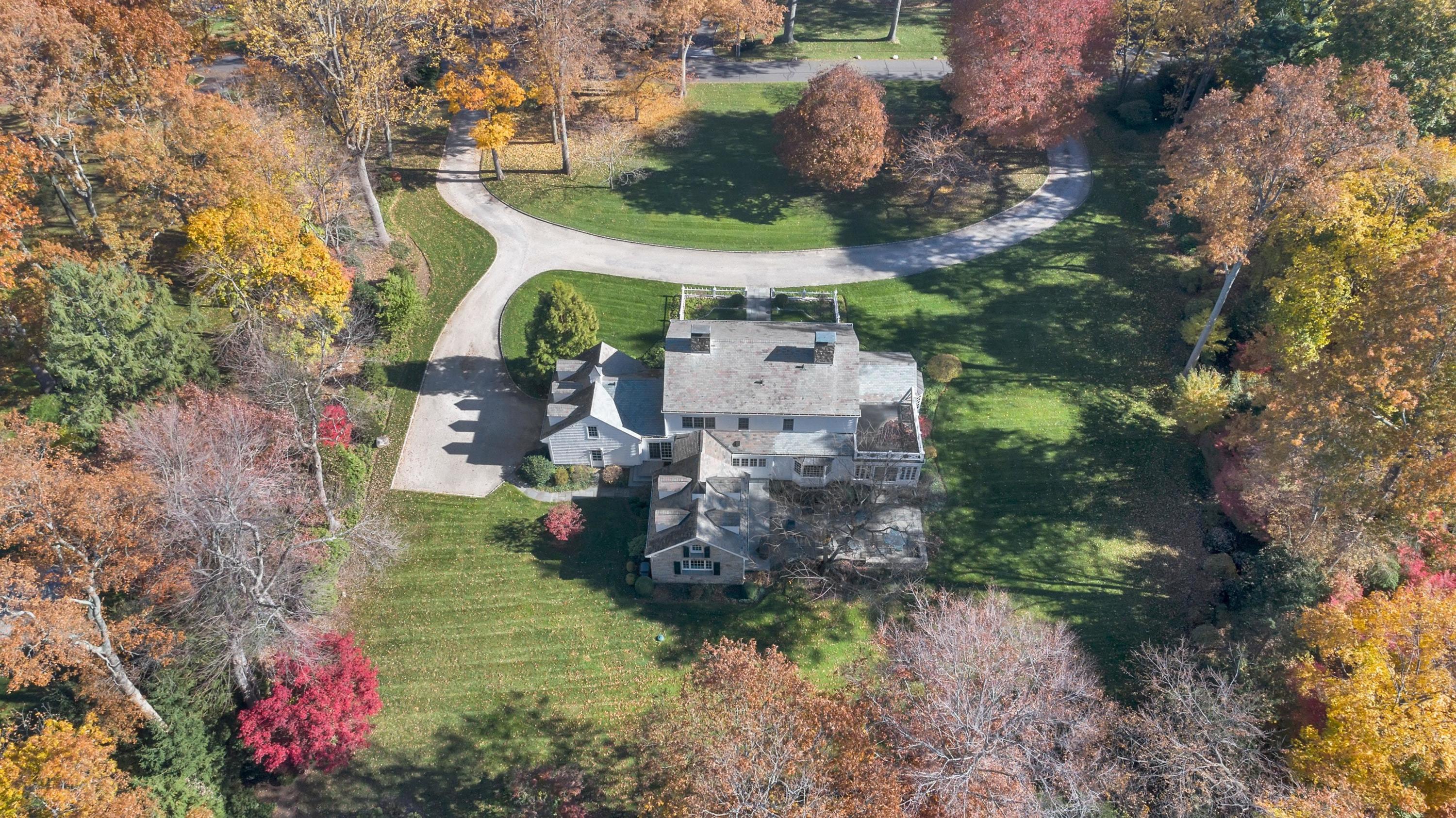 87 Ridge Acres Road Darien, CT 06820 - Photo 29 of 36 a aerial view of a house with a yard