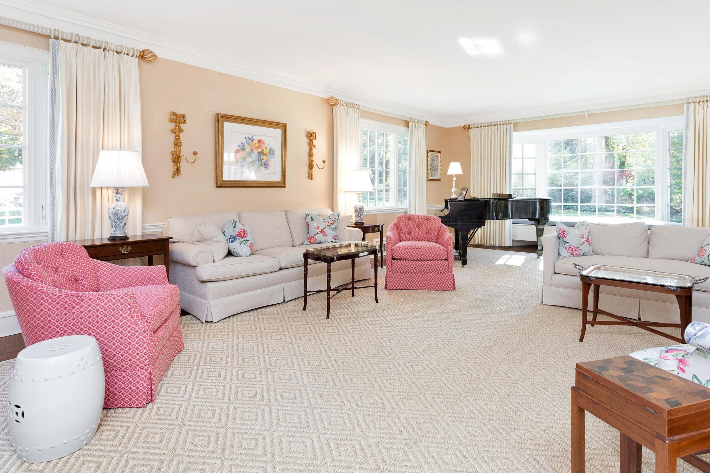 87 Ridge Acres Road Darien, CT 06820 - Photo 10 of 36 a living room with furniture and a large window