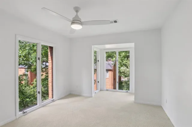 an empty room with a window