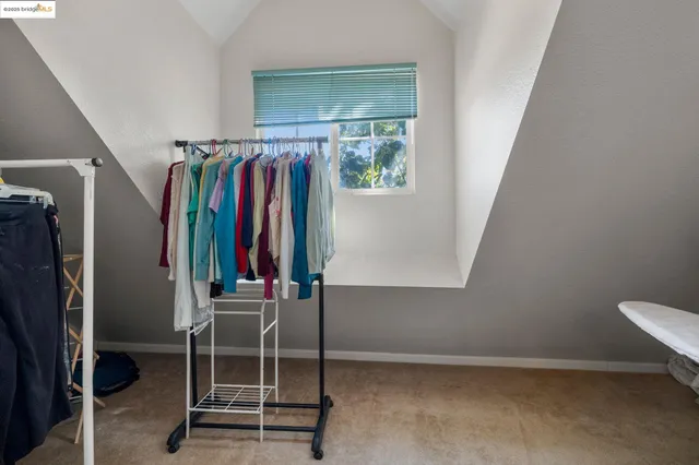 a view of a room with walk in closet
