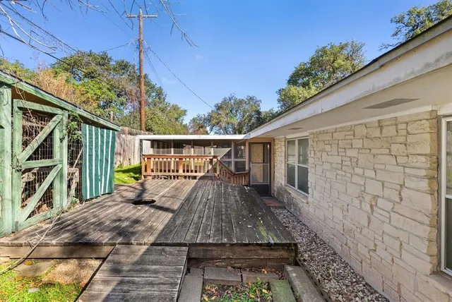 a view of deck with wooden floor and outdoor space