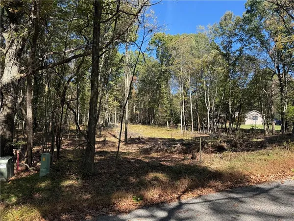 a view of a yard with a tree