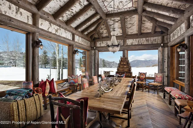 a view of a building with sitting space