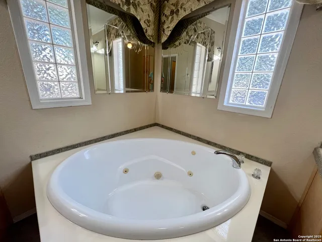 a view of jacuzzi and window