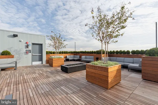 a outdoor view with a sitting space