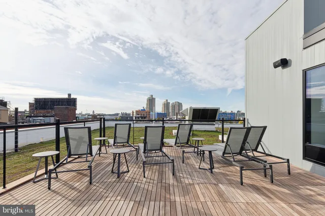 a view of chairs on the deck