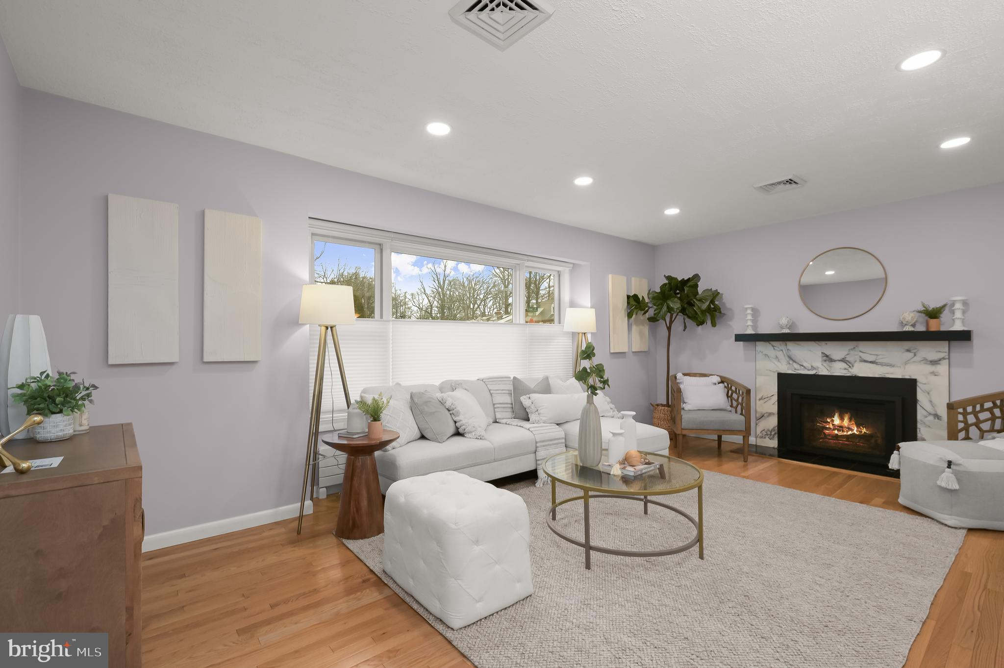 10600 Lilac Place Silver Spring, MD 20903 - Photo 4 of 43 a living room with furniture and a fireplace