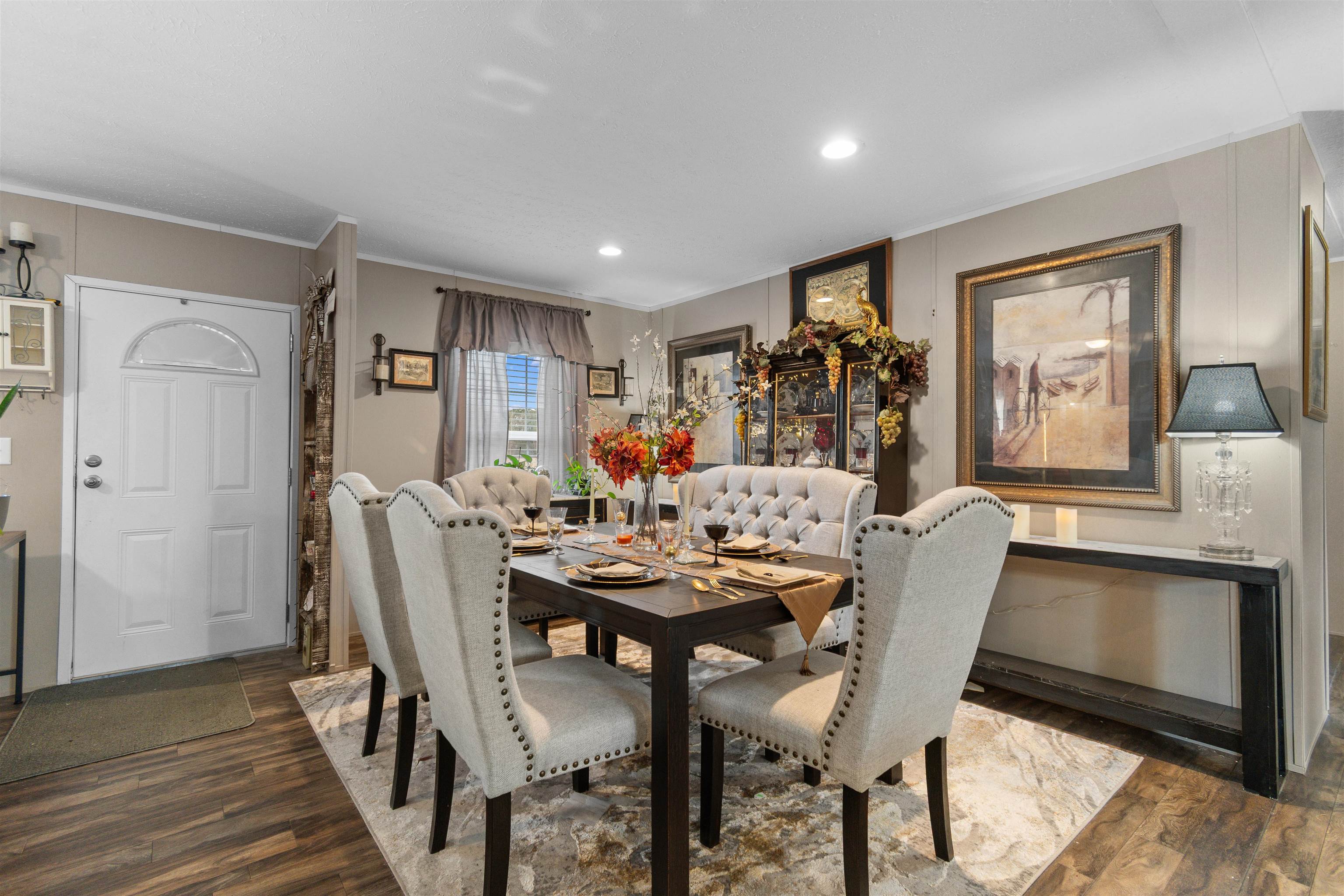 2482 Wigley Road Loris, SC 29569 - Photo 8 of 39 Dining space with wood-type flooring and recessed lighting
